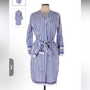 Jcrew striped shirt dress